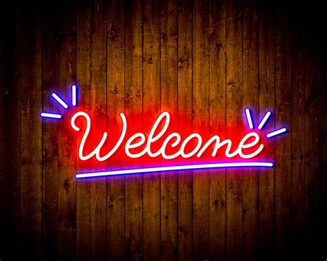 This Welcome Led Neon Sign In Beautiful Romantic Style Replaces The
