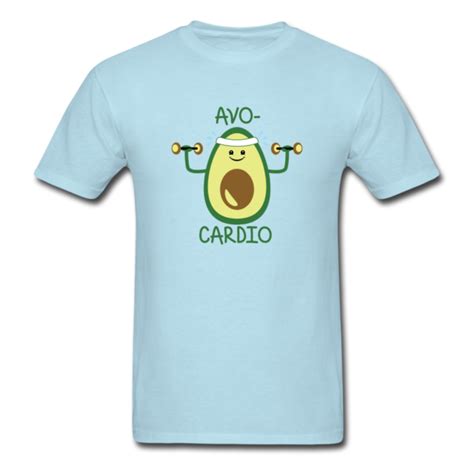 Avo Cardio Funny Avocado Workout Cute Vegan T Shirt Ebay