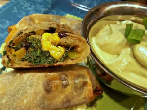 Baked Southwestern Egg Rolls With Avocado Ranch Recipe