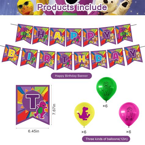 Buy Barney Party Supplies Barney And Friends Theme Birthday Party