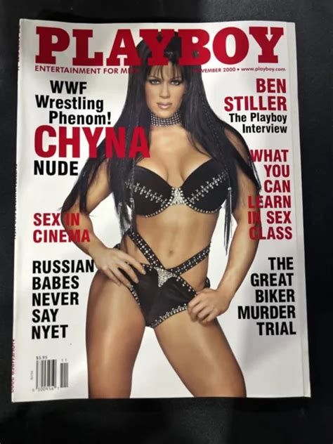 PLAYBOY MAGAZINE NOVEMBER 2000 WWF Chyna Mens Vintage Adult Glamour WWE