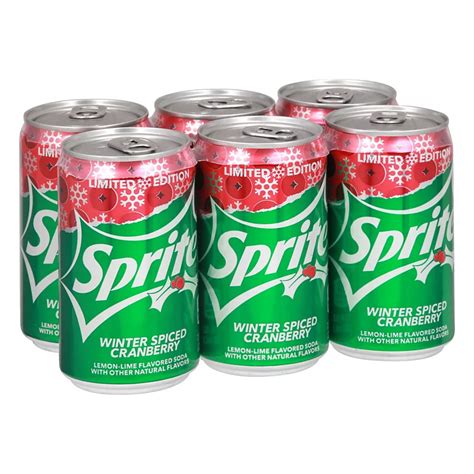 Sprite Winter Spiced Cranberry Soda 75 Oz Cans Shop Soda At H E B