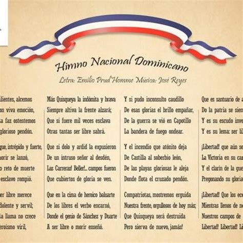 Estrofas Del Himno Nacional Dominicano