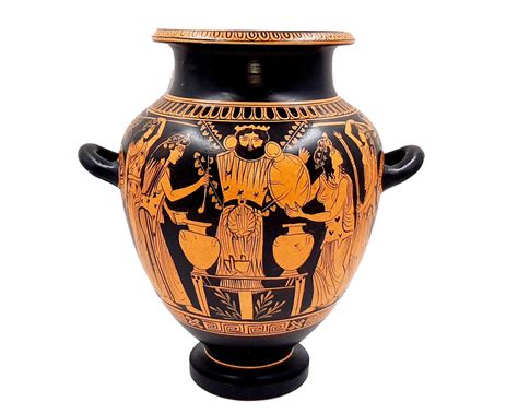 Collectibles Ancient Greek Pottery Replica Red Figure Vase With