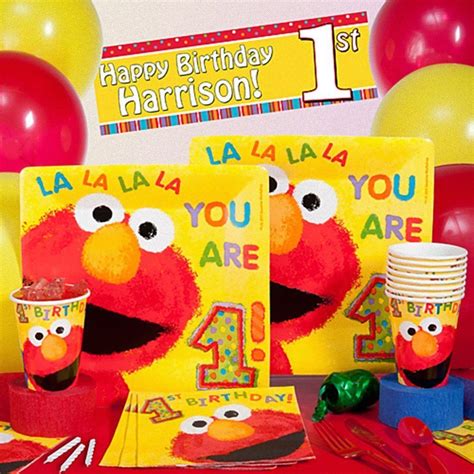 Elmo 1st Birthday Deluxe Party Pack Personalized Unisex First