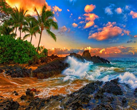 Pin By Sofi Beauty Kris On Wallper Hawaii Landscape Beach Wallpaper