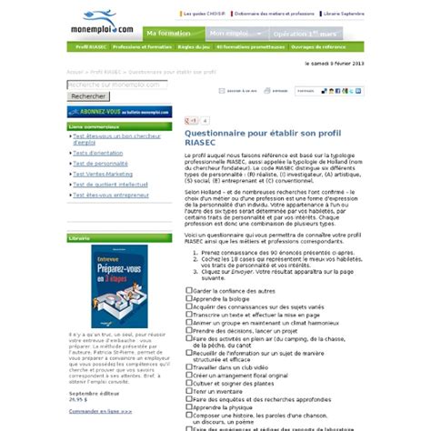 Of course, you can take the riasec test online. Profil RIASEC | Pearltrees