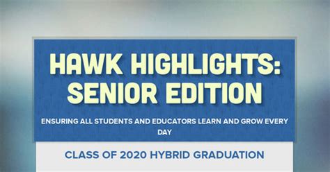 Hawk Highlights Senior Edition Smore Newsletters For Education