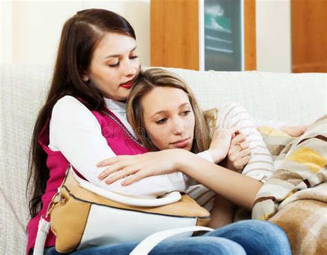 Woman Comforting Crying Friend Stock Photo Image Of Girlfriend