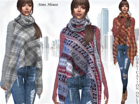 Sims Houses Poncho Sims 4 Clothing Sims Short Faux Fur Coat