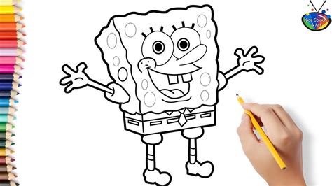 How To Draw Spongebob Step By Step For Kids Cartoon Spongebob