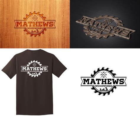 Bold Conservative Woodworking Logo Design For Mathews Woodworks By