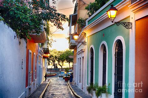 Old San Juan Sunset Glow Photograph By George Oze Pixels