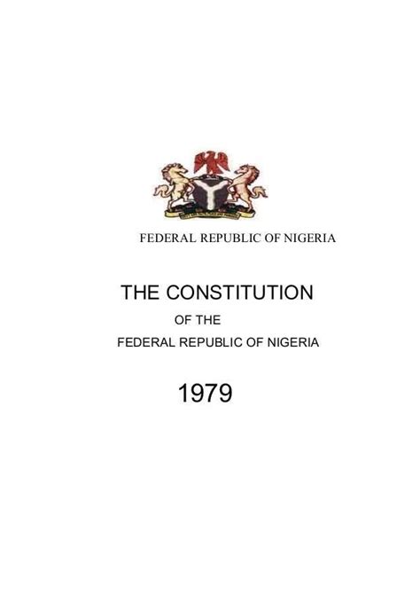 1979 Nigerian Constitution Legitng