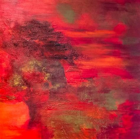 Marulabaum Im Sonnenuntergang Von Ingrid TROLP Abstraktes Natur Diverse Malerei