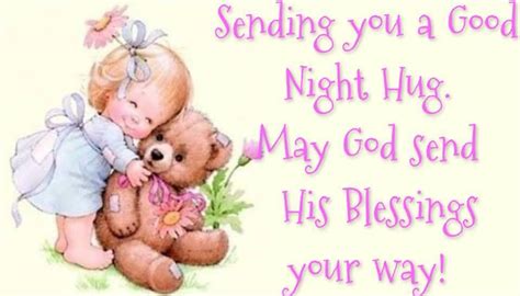 Sending You A Good Night Hug May God Send His Blessings Your Way Pictures Photos And Images