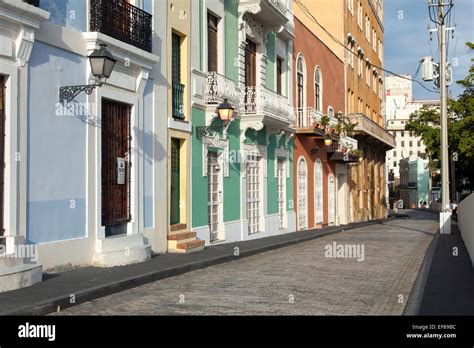 Colorful Entries On Street In Old San Juan Puerto Rico Stock Photo Alamy