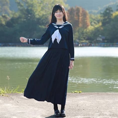 Japanese School Uniform Cosplay Black Seifuku Womens Fashion New
