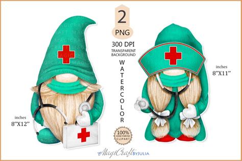 Medical Gnomes Png Cute Gnome Doctor Nurse Clipart In Clip Art My XXX