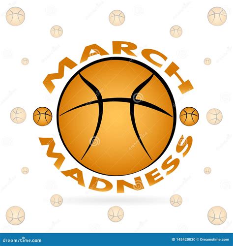 March Madness Basketball Sport Design Stock Vector Illustration Of