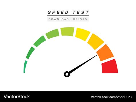 Speed Test Internet Measure Speedometer Icon Fast Vector Image