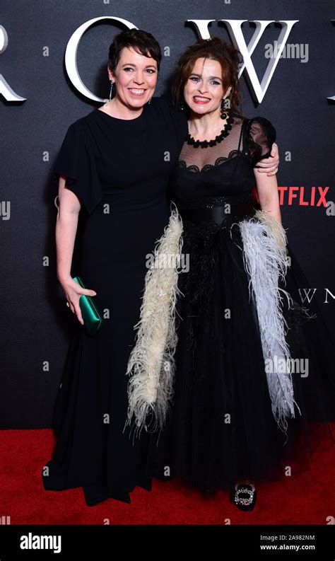 Olivia Colman And Helena Bonham Carter Arriving For The Crown Season