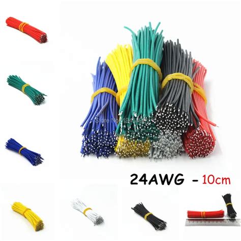 100pcslot 24awg 10cm Ul 1007 Double Head Tinned Cable Solder Cable Fly