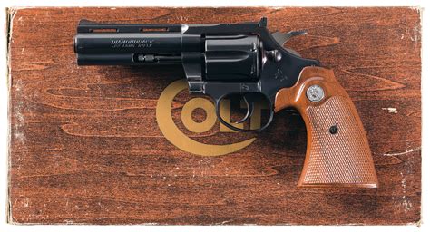Colt Diamondback Double Action Revolver In 22 Lr With Box Rock Island