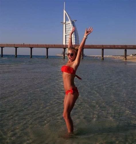 Alex Gerrard Sizzles In Red Bikini While On Holiday In Dubai Hot Sex