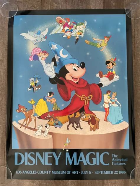 Rare Disney Fantasia Mickey Lacmoa 1986 Disney Magic The Animated