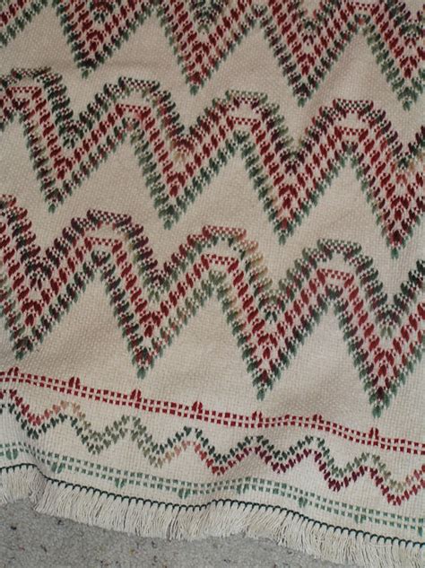 Natural Swedish Weave Blanket By Neenersweaving On Etsy Bordado