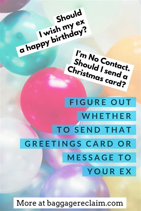 Maybe you would like to learn more about one of these? Should I wish my ex happy birthday/Christmas/Holidays via ...