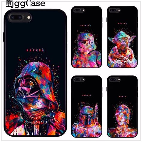 Star Wars Soft Tpu Silicone Case Cover Black For Apple Iphone X 8 7 6