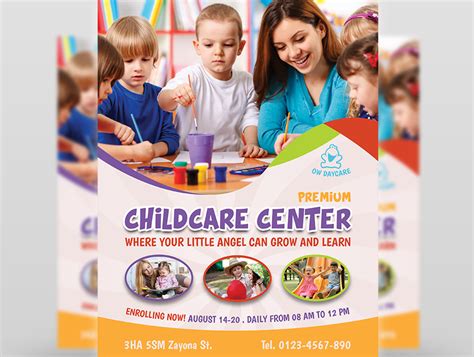 Child Care Daycare Flyer Template By Owpictures On Dribbble