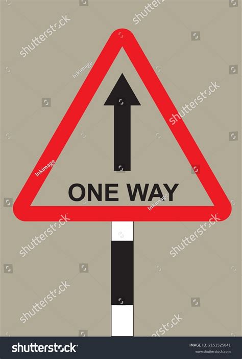 One Way Road Sign Vector Stock Vector Royalty Free 2151525841