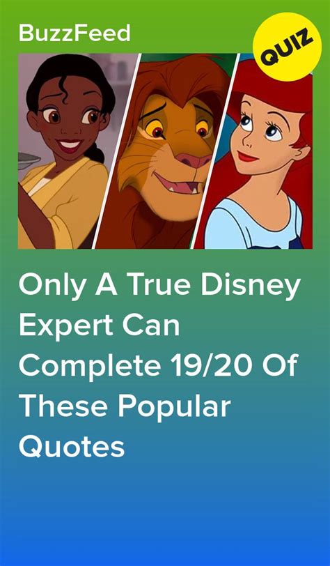 Only A True Disney Expert Can Complete 1920 Of These Popular Quotes