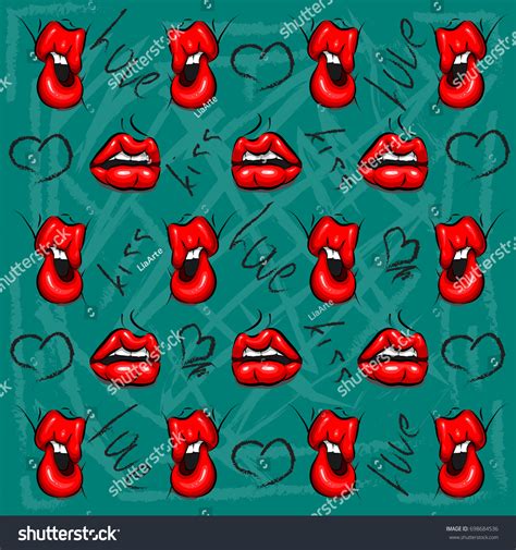 Vector Illustration Female Lips Isolated On Stock Vector Royalty Free