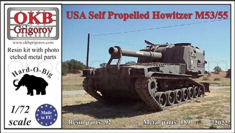 Usa Self Propelled Howitzer M5355 Okb Grigorov V72022