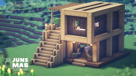 How to make squidwards house. Minecraft: How to Build a Half Wooden House | Easy ...