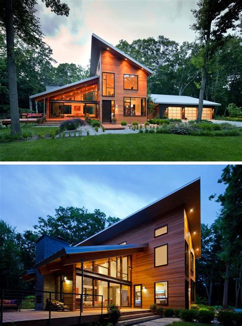 16 Examples Of Modern Houses With A Sloped Roof House Roof Design