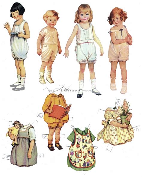 Vintage Paper Doll Collection Digital Download Printable Etsy