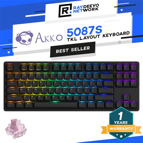 Akko S Shine Through Rgb Mechanical Keyboard Tkl Layout Compact Hot Swappable Type C