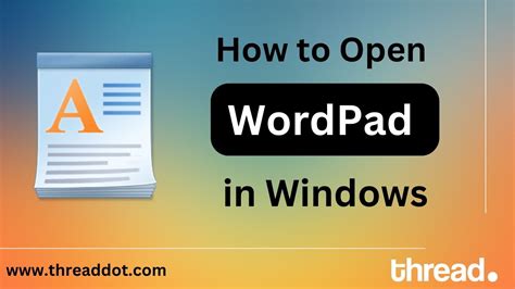 How To Open Wordpad In Windows
