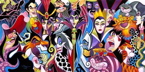 All Their Wicked Ways Disney Villains Embellished Canvas By Tim Rogerson