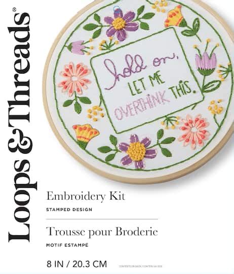 8 Overthink Embroidery Kit By Loops And Threads Michaels