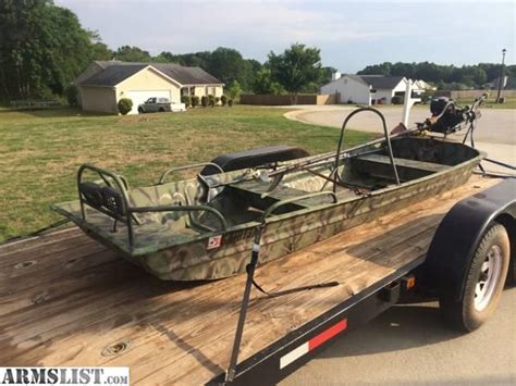 Armslist For Sale 12 Jon Boat With Mud Motor Or Serperate Just