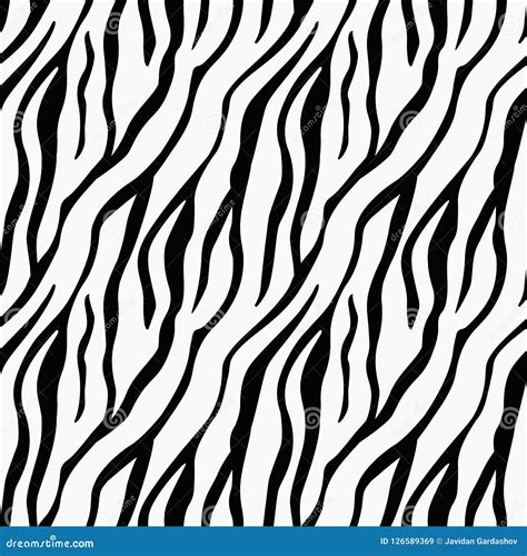 Zebra Stripes Seamless Pattern Zebra Print Animal Skin Tiger Stripes