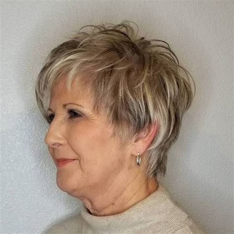 Edgy Pixie Cut With Highlights And Lowlights Dark Blonde Pixie Cuts