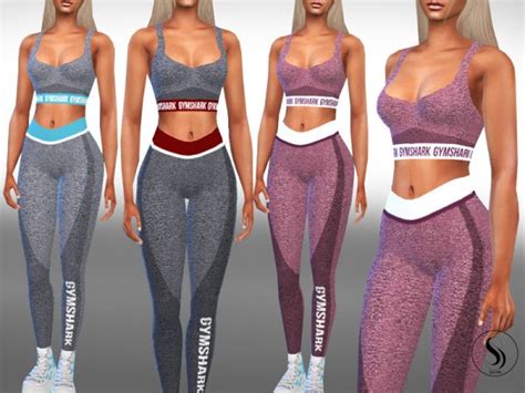 The Sims Resource Female Full Gym Outfits By Saliwa • Sims 4 Downloads