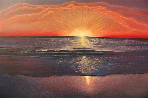 Happy to have you here!enjoy. Ocean Sunset Painting by Victoria Rhodehouse